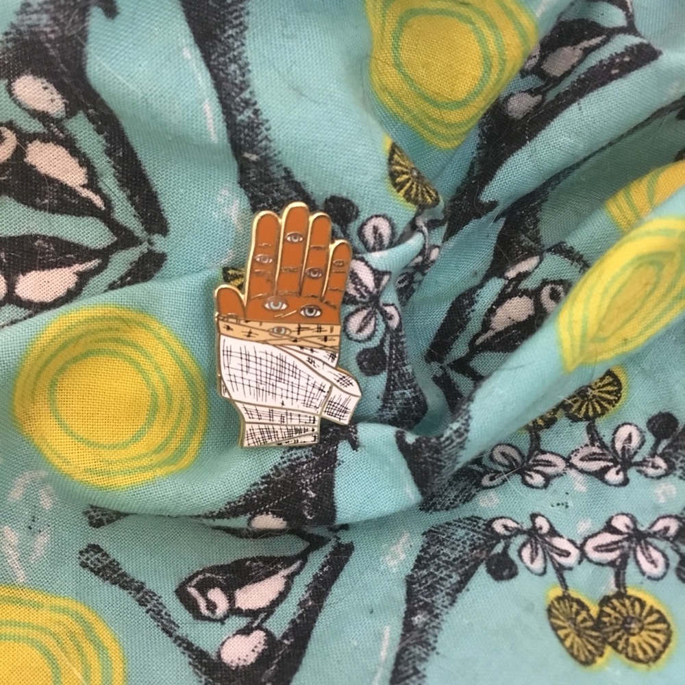 Hamsa Enamel Pin